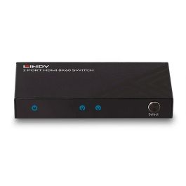 Lindy HDMI 8K60 Switch de 2 Puertos para 2 Dispositivos Fuente a una Pantalla con Auto Switching y Control IR