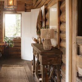 Lámpara Ratán con Cable Nora Vinthera 10,5x32 cm_Tulipa 20 cm