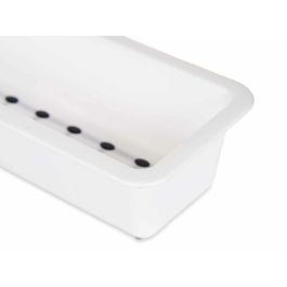 Organizador para Cubiertos Kinvara CN18819 Blanco Negro Caucho Polipropileno 8,5 x 5 x 24 cm (36 Unidades)