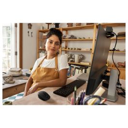 HP Ratón Inalámbrico Recargable 710, Ambidextro, RF Wireless + Bluetooth, 3000 DPI, 7 Botones, Negro