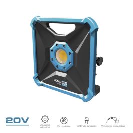 Koma Tools Foco Proyector LED 20W 1800LM, Luz Fría 6500K, Ángulo 120°, IP20, Cuerpo Aluminio, 22.8x7x22.8cm