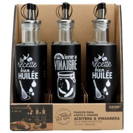 Cook Concept Aceitera o Vinagrera Industriel Cristal y Acero Inoxidable Altura 25 cm