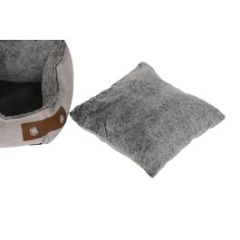 DKD Home Decor Cama Mascota Azul Marino Marron Beige 60 x 60 x 20 cm Set de 3