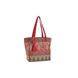 Bolso Mediterraneo DKD Home Decor Fucsia Beige 16 x 66 x 31 cm