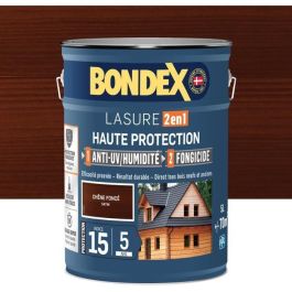 Tinte de alta protección 2 en 1 - Roble satinado oscuro - BONDEX - 5 L