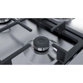 BOSCH - PGP6B5B90 - Mesa de gas - 4 quemadores - 7500W - L58,2cm x P52cm - Acero inoxidable