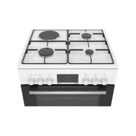 BOSCH HXR39IG20 - Cocina mixta - 3 quemadores de gas y 1 eléctrico - Horno multifunción ecológico - 66 L - A - L 60 cm - Blanco BOSCH HXR39IG20 - Cocina mixta - 3 quemadores de gas y 1 eléctrico - Horno multifunción ecológico - 66 L - A - L 60 cm - Blanco