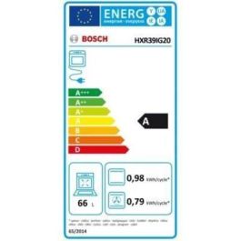 BOSCH HXR39IG20 - Cocina mixta - 3 quemadores de gas y 1 eléctrico - Horno multifunción ecológico - 66 L - A - L 60 cm - Blanco BOSCH HXR39IG20 - Cocina mixta - 3 quemadores de gas y 1 eléctrico - Horno multifunción ecológico - 66 L - A - L 60 cm - Blanco