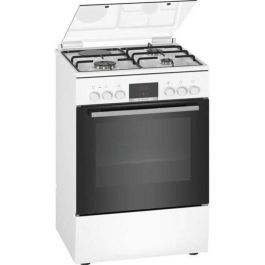 BOSCH HXR39IG20 - Cocina mixta - 3 quemadores de gas y 1 eléctrico - Horno multifunción ecológico - 66 L - A - L 60 cm - Blanco BOSCH HXR39IG20 - Cocina mixta - 3 quemadores de gas y 1 eléctrico - Horno multifunción ecológico - 66 L - A - L 60 cm - Blanco