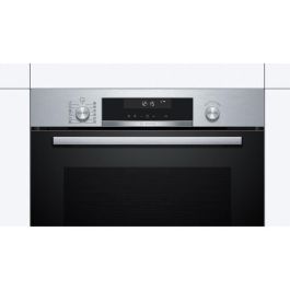 Horno multifunción de pirólisis - BOSCH SER6 - HBA5785S6 Acero inoxidable - Volumen del horno: 71l - Unidad de 9 modos de cocción - Al595xL594xP548mm