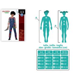 Disfraz de Muñeco Sangriento Infantil 3-4 Años Halloween - Camiseta con Peto, Pantalón y Tirantes para Niño Disfraz de Muñeco Sangriento Infantil 3-4 Años Halloween - Camiseta con Peto, Pantalón y Tirantes para Niño