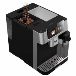 Beko CEG7348X Cafetera con molinillo integrado, 250g granos, 1350W, Negro/Plata