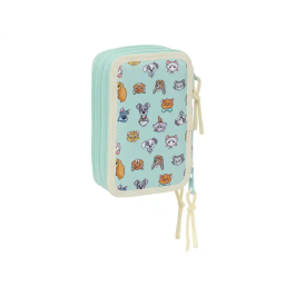 Estuche Escolar con Accesorios Disney Azul 12,5 x 19,5 x 5,5 cm 37 Piezas