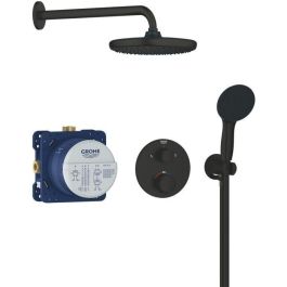 Grohe 348832430 Conjunto de Ducha Empotrado, Grifería Termostática, 1 + 2 Chorros de Agua, Acabado Negro Precio: 831.59000023. SKU: B13THKFN48