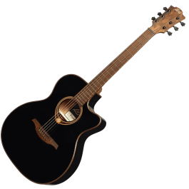 LAG Guitarra Acústica Auditorium Cutaway Tramontane 118 A/E Electroacústica Negra