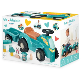 Ecoiffier Tractor Orientable con Remolque y 15 Accesorios - Juguete de 12 a 36 meses - ECO3280250079521