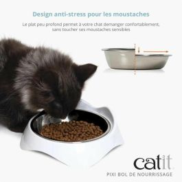 Catit AAAAO00427 Comedero Doble para Gatos PIXI con Cuencos Extraíbles de Acero Inoxidable, 2 x 200 ml, Blanco Catit AAAAO00427 Comedero Doble para Gatos PIXI con Cuencos Extraíbles de Acero Inoxidable, 2 x 200 ml, Blanco