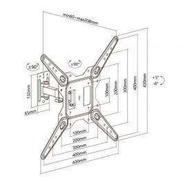 AISENS - SOPORTE ECO GIRATORIO, INCLINABLE PARA MONITOR/TV 30KG (2 PIVOTES) DE 23-55, NEGRO