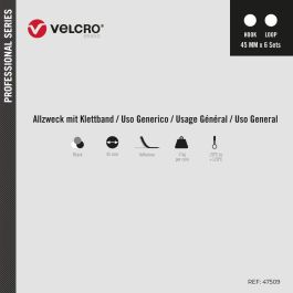 Velcro® Monedas Adhesivas Cierre Ultrafuerte Negras Ø45 mm, 6 Pares