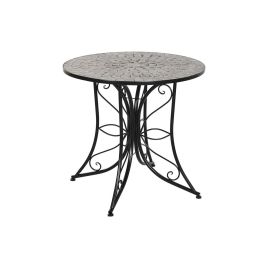 Mesa auxiliar Home ESPRIT Negro Multicolor 80 x 80 x 76 cm