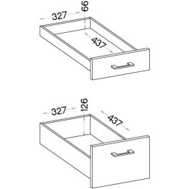 CUISINIER MODENA40D3S Mueble bajo cazuela de 40 cm con 3 cajones, Roble artesanal y negro mate