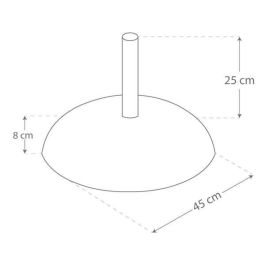 Soporte de parasol cemento 15 kg tubo 4,8 cm 45x33 cm Soporte de parasol cemento 15 kg tubo 4,8 cm 45x33 cm