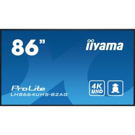 iiyama LH8664UHS-B2AG Pantalla 85.6" (217.4cm) 4K Ultra HD IPS para Señalización Digital 24/7 con 3xHDMI, 2xUSB