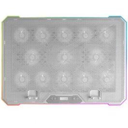 Mars Gaming Soporte Refrigerante MNBC13 para Portátiles hasta 17" con Iluminación LED Blanca