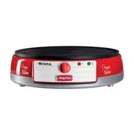 Ariete 202 Crepera Party Time Roja Eléctrica Antiadherente Diseño Retro Años 50