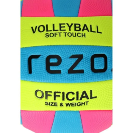 REZO Balón de Voleibol PVC Contraste Bicolor Resistente y Ligero