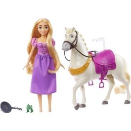 Mattel Hlw23 Muñeca Rapunzel con rodillas flexibles y Caballo Maximus con silla y brida, incluye Figura Pascal Disney Enredados +3 años Mattel Hlw23 Muñeca Rapunzel con rodillas flexibles y Caballo Maximus con silla y brida, incluye Figura Pascal Disney Enredados +3 años