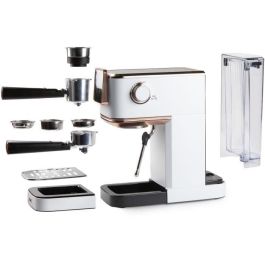 Domo DO746K Cafetera Espresso 3 en 1, 1350W y 20 Bares, Blanco y Rosa