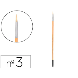 Liderpapel Pincel para pintura al óleo y acrílica n 3 punta redonda de pelo de cerda certificado FSC Precio: 10.9868. SKU: B18YPFN3V5