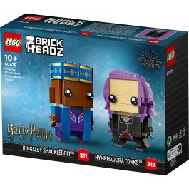 LEGO 40618 Harry Potter Kingsley Shacklebolt & Nymphadora Tonks BrickHeadz Juego de Construcción Multicolor 250 Piezas