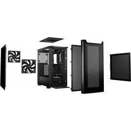 be quiet! PURE BASE 501 Airflow Midi Tower PC ATX Negra con Filtro Antipolvo y USB-C