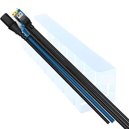 Compossar Pasacables de Metacrilato para Escritorio Transparente Largo 40 cm