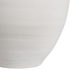 Vasija Blanco Barro Decoración 27 X 27 X 46 cm