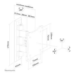 Soporte TV Neomounts FPMA-W810BLACK 10" 27" 12 kg