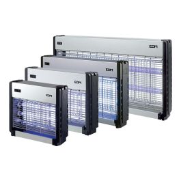 Edm Mata Insectos Profesional Eléctrico Cromo/Negro 2 x 6W 30 m²