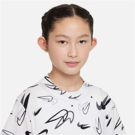 Camiseta de Manga Corta Infantil Nike Boxy Swooshfetti Blanco