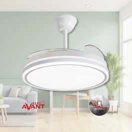 AVANT Ventilador de Techo 42 Pulgadas Retráctil, 30W Motor y 36W LED, Control por App