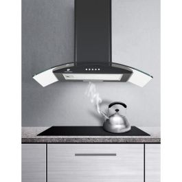 Continental Edison CEH60GB Campana Decorativa 60 cm Negro y Vidrio Continental Edison CEH60GB Campana Decorativa 60 cm Negro y Vidrio