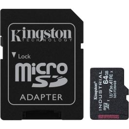 CARD 64GB Kingston Industrial microHC 100MB/s +Adapter