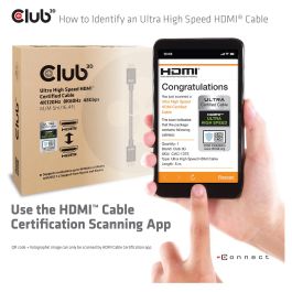 Club 3D Cable HDMI 2.1 Ultra High Speed 10K HDR 5m Negro CAC-1375