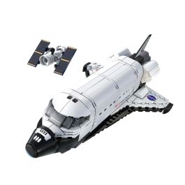 DEQUBE Space Shuttle Discovery C56051W 475 Piezas - NASA Escala 1:320 con Telescopio Hubble (Licencia Oficial)