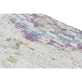 DKD Home Decor Alfombra Árabe Blanco Multicolor 230x160 cm Algodón Poliéster 1200 gsm