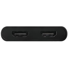 Club3D CSV-1475 Adaptador USB-C a 2x HDMI 4K@60Hz - Negro - Permite conectar dos pantallas HDMI con resolución 3840x2160.