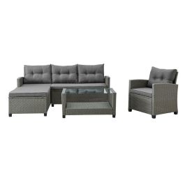 Sofa DKD Home Decor Gris 140 x 77 x 190 cm Set de 4 Precio: 642.59000036. SKU: B1JDGHHFLT