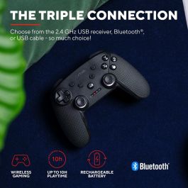 Trust GXT 542 MUTA Palanca de Mando Inalámbrico Bluetooth/RF/USB para Android, Nintendo Switch, PC, iOS - Negro, Ref. 24790