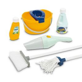 Ecoiffier Carro de Limpieza Juguete Infantil Completo con Escoba, Cubo, Aspirador, 2 Botellas y 8 Accesorios para Niños 3+ años